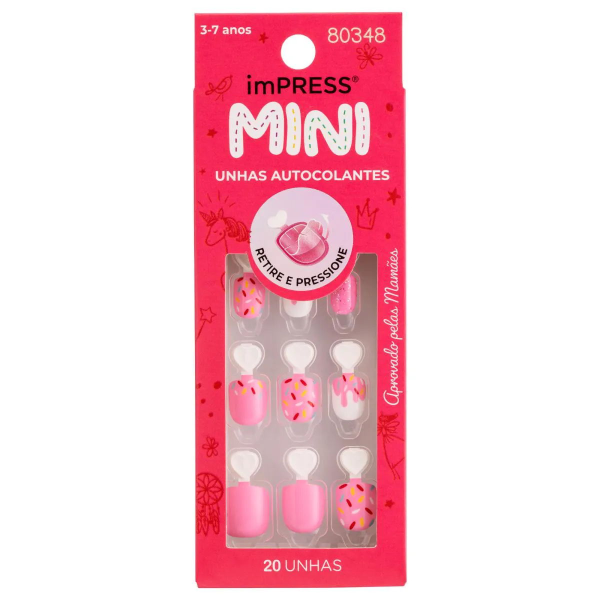 Unha Postiça Impress Mini Infantil Super Duper - Kiss New York