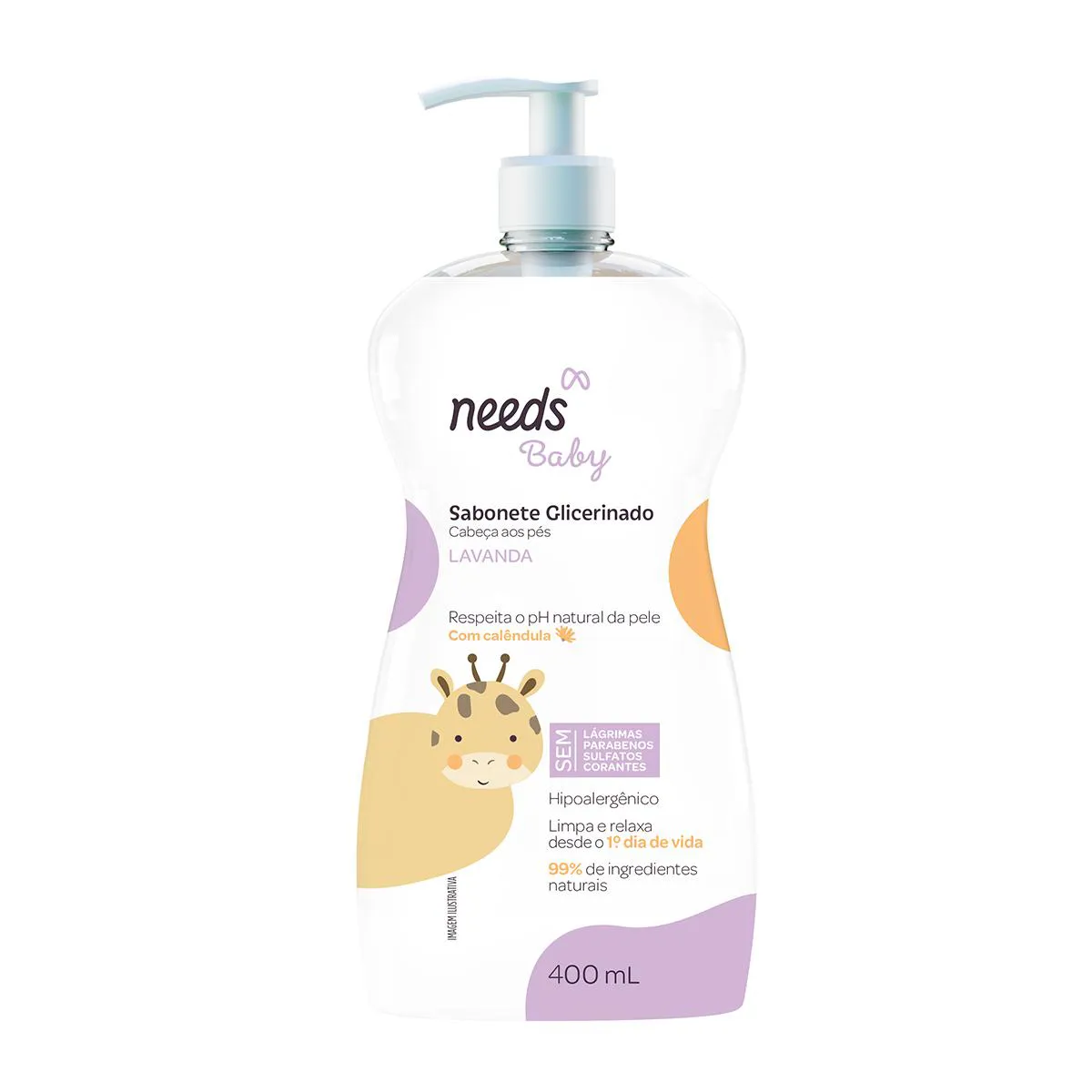 Sabonete Líquido Glicerinado Needs Baby Lavanda 400ml