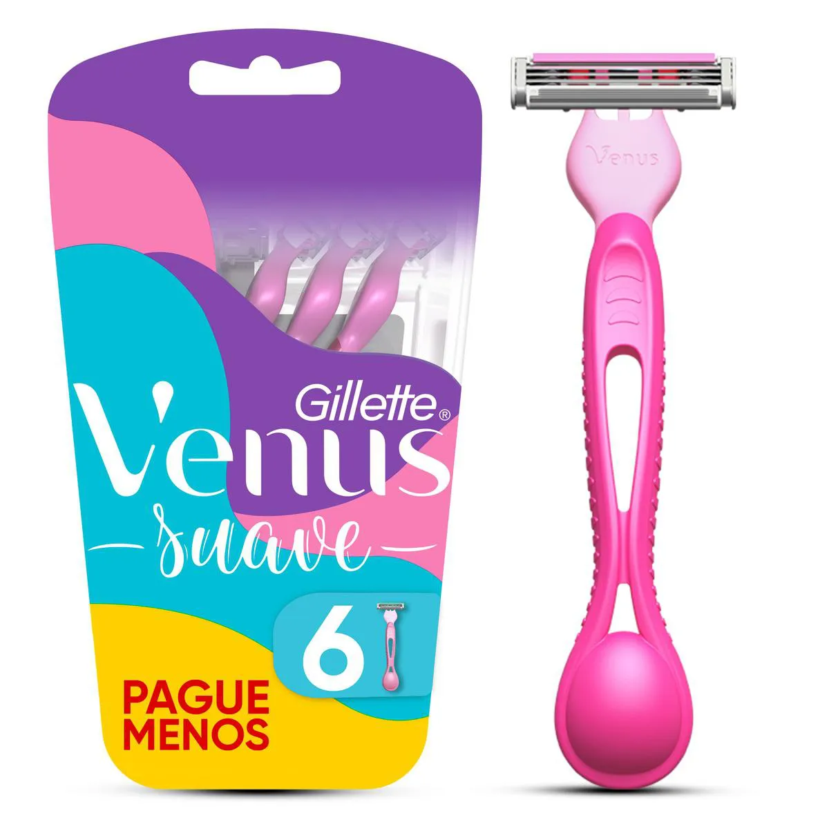 Depilador Descartável Gillette Venus Suave 6 unidades