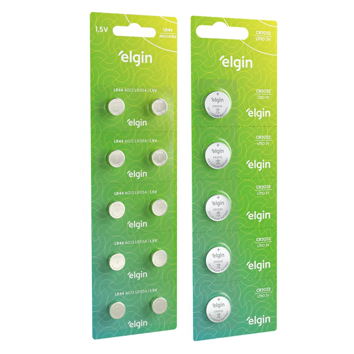 Kit 5 Baterias Pilha Cr2032 10 Baterias Pilhas Lr44 Elgin