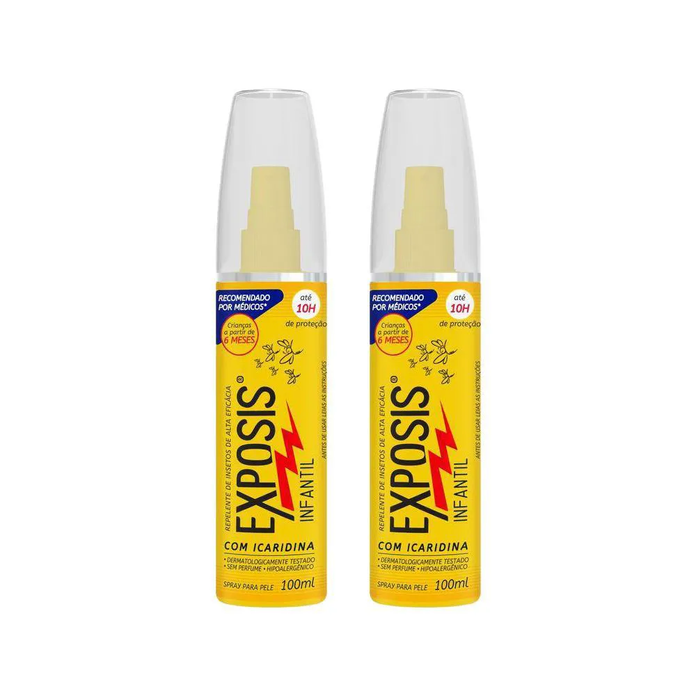 Kit 2 Repelente Spray Exposis Infantil 100ml
