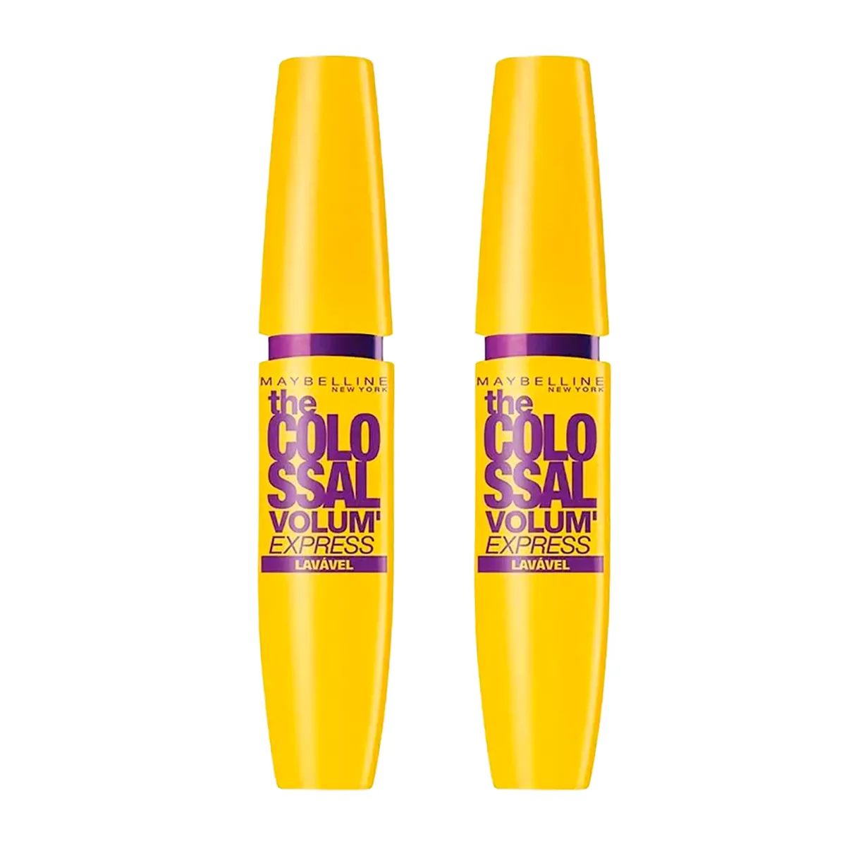 Kit Maybelline NY Máscara de Cílios The Colossal Volum' Express Lavável Preto, 9.2ml - 2 unidades