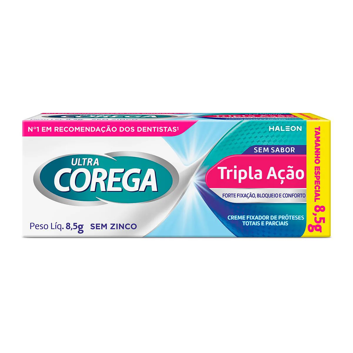 Creme Fixador de Dentadura Ultra Corega Tripla Ação Sem Sabor 8,5g