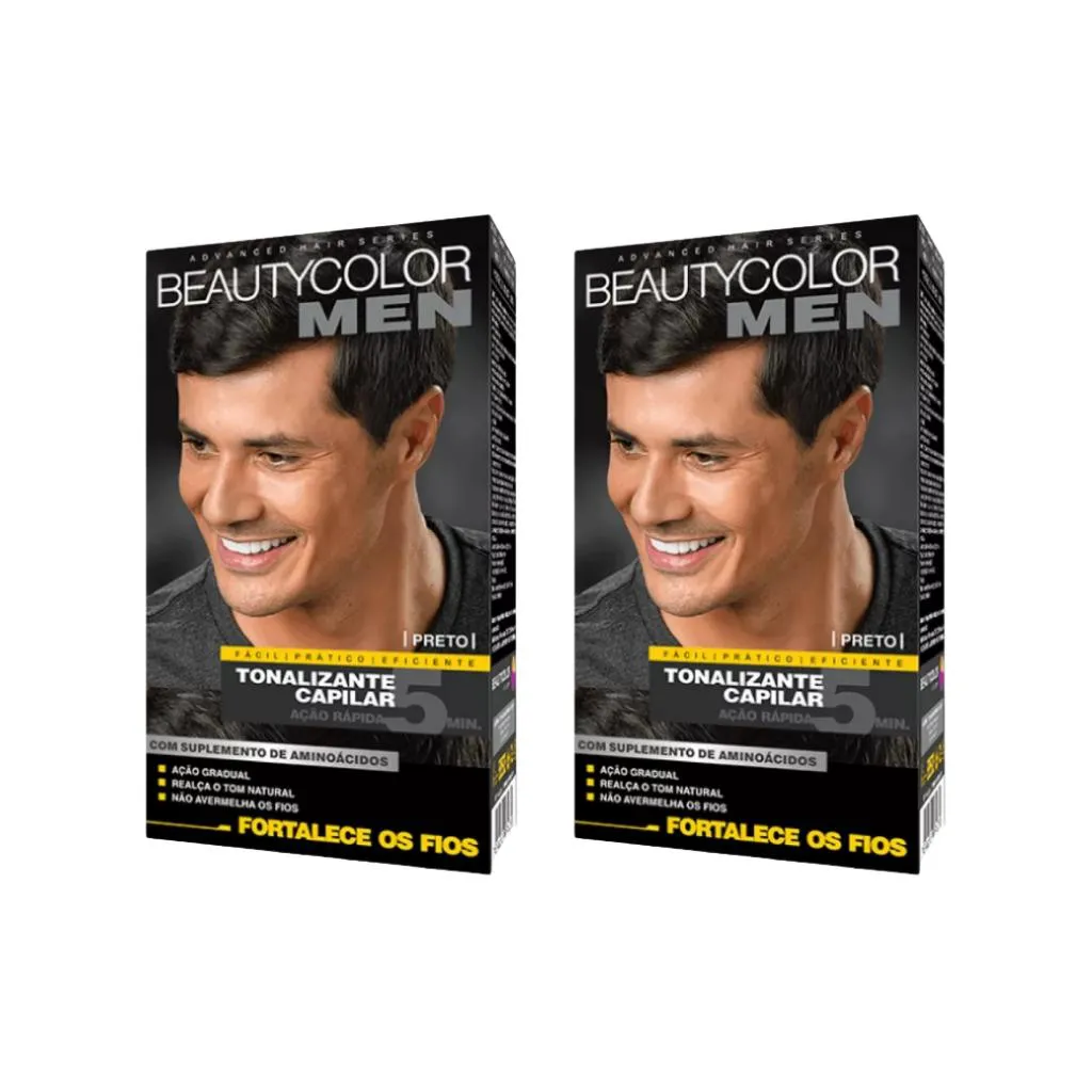 Coloraçao Beauty Color Men Preto - Kit C / 2un