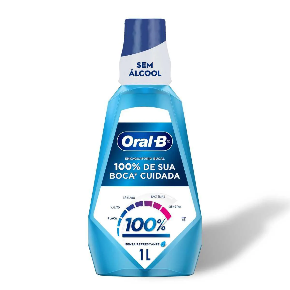 Enxaguante Bucal Sem Álcool Oral-B 100% de sua Boca Cuidada 1L