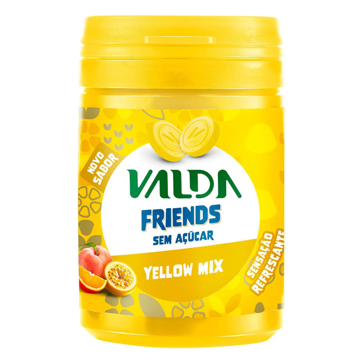 Pastilhas Valda Friends Frutas Amarelas Sem Açúcar 50g