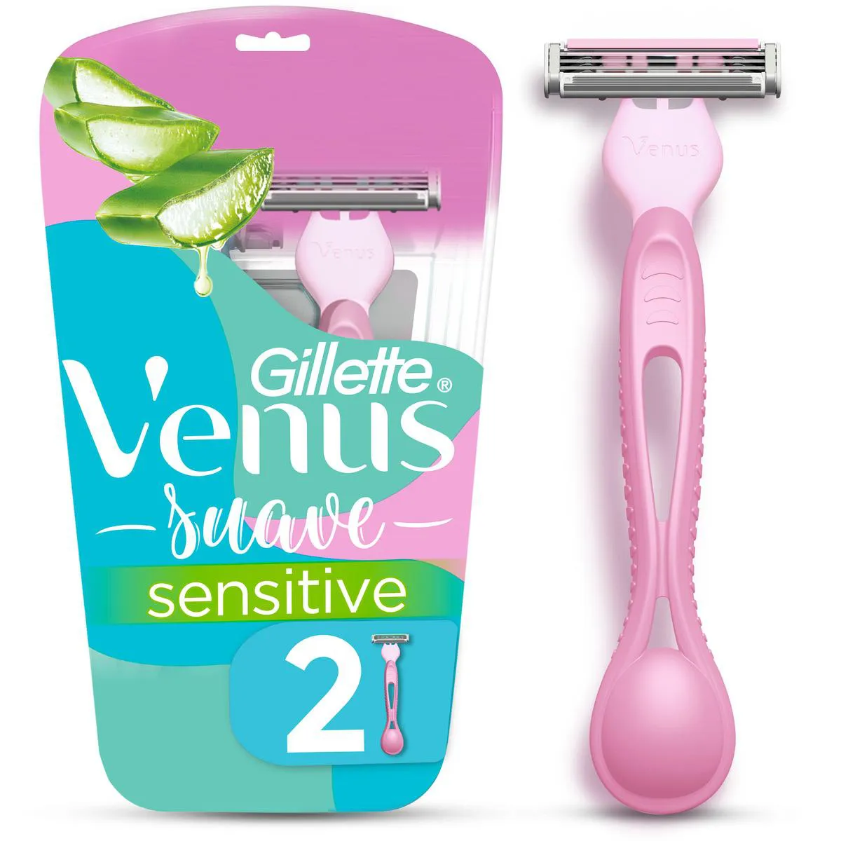 Aparelho de Depilar Gillette Venus Suave Sensitive 2 unidades