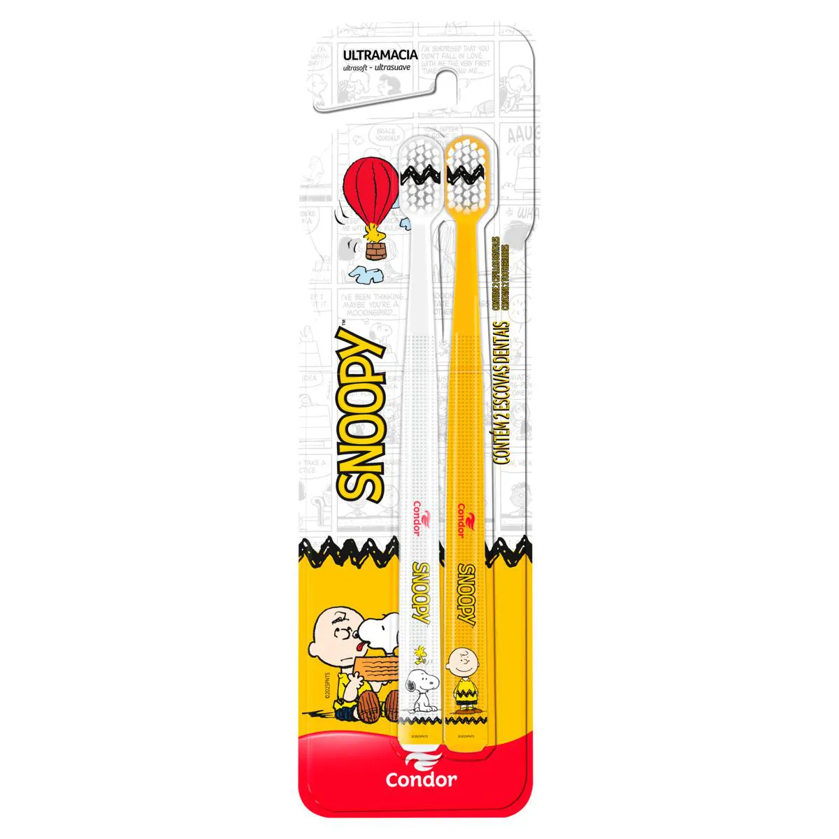 Escova de Dente Condor Ultramacia Snoopy 2 Unidades