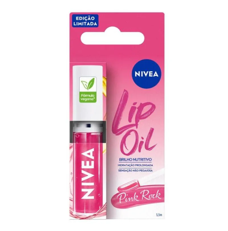 Hidratante Labial Lip Oil Nivea Pink Rock 5,5Ml
