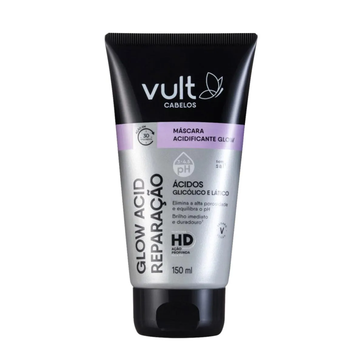 Máscara Capilar Acidificante Vult Glow Acid Reparação 150ml