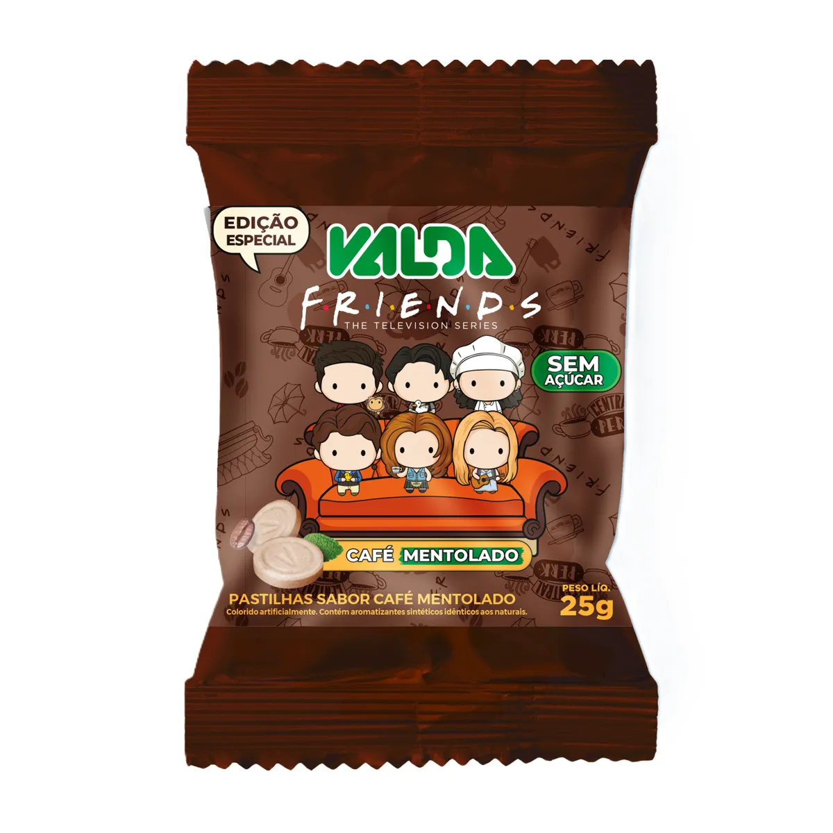 Pastilhas Valda Friends Café Sem Açúcar 25g