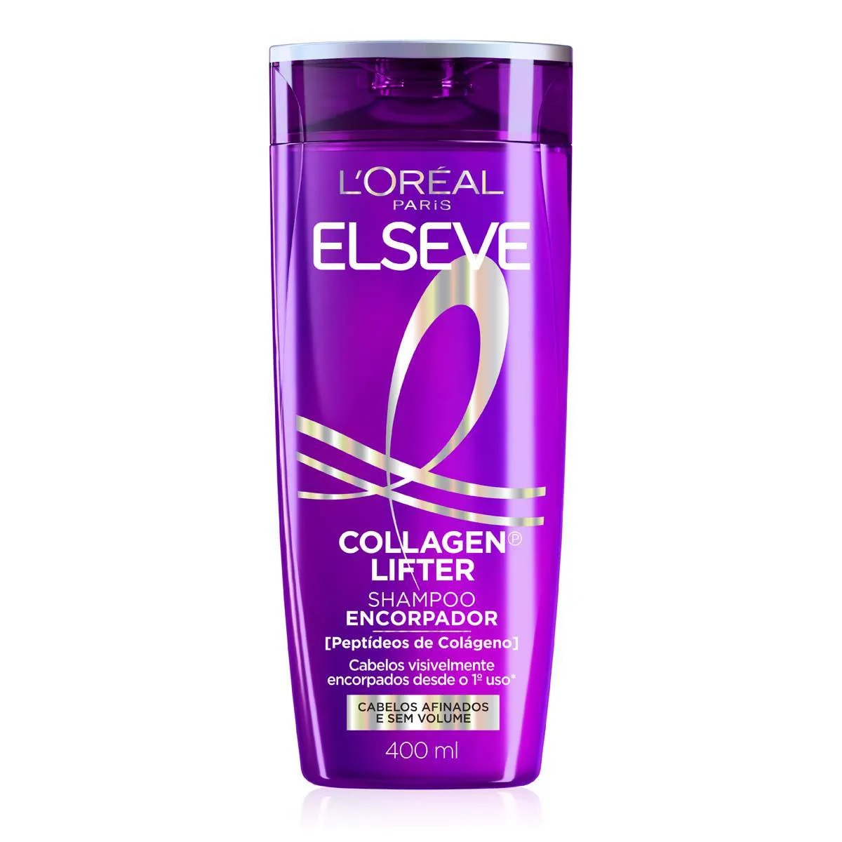 Shampoo Encorpador Elseve Collagen Lifter Volume Duradouro e Encorpamento Capilar 400ml