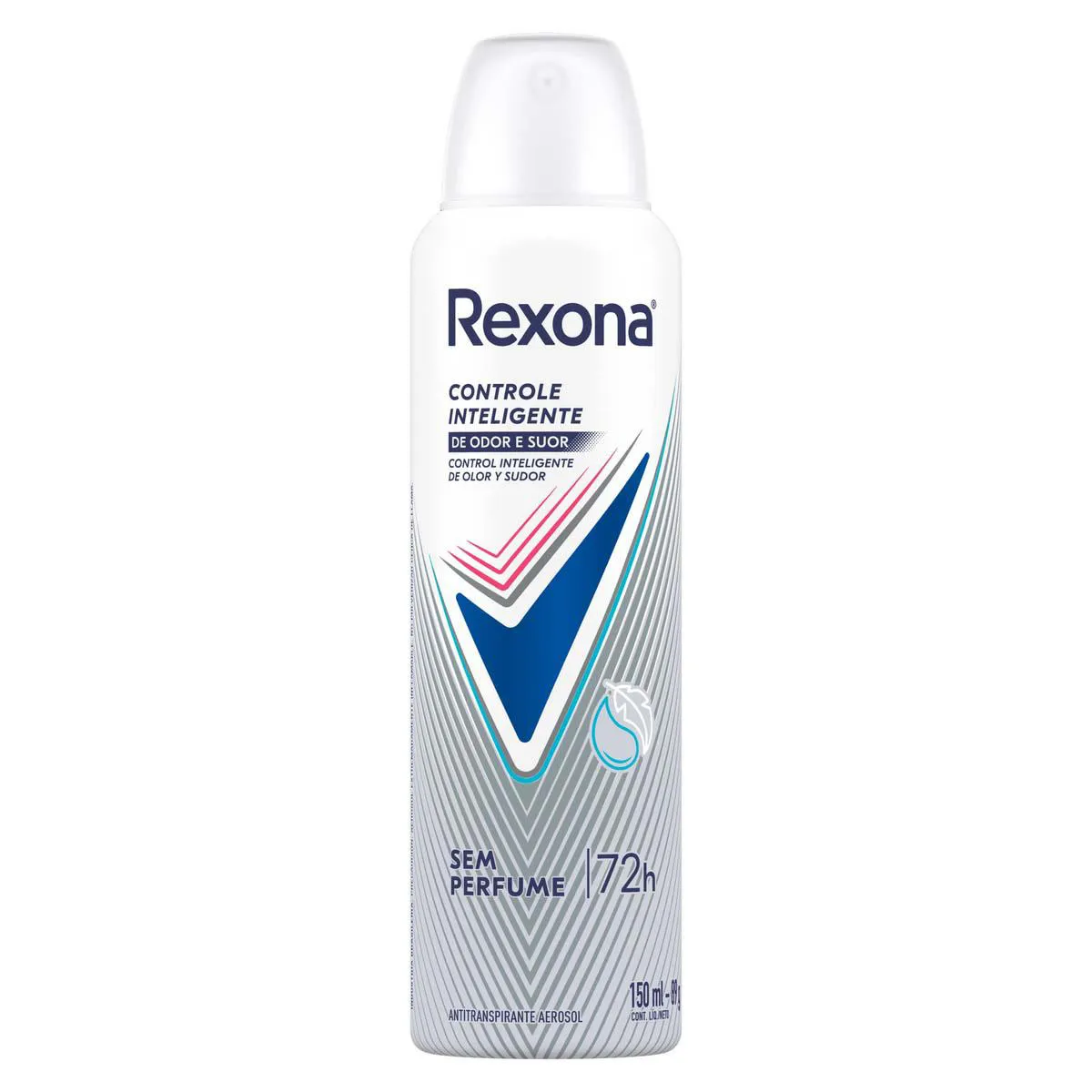 Desodorante Antitranspirante Aerosol Rexona Sem Perfume Feminino 72h 150ml