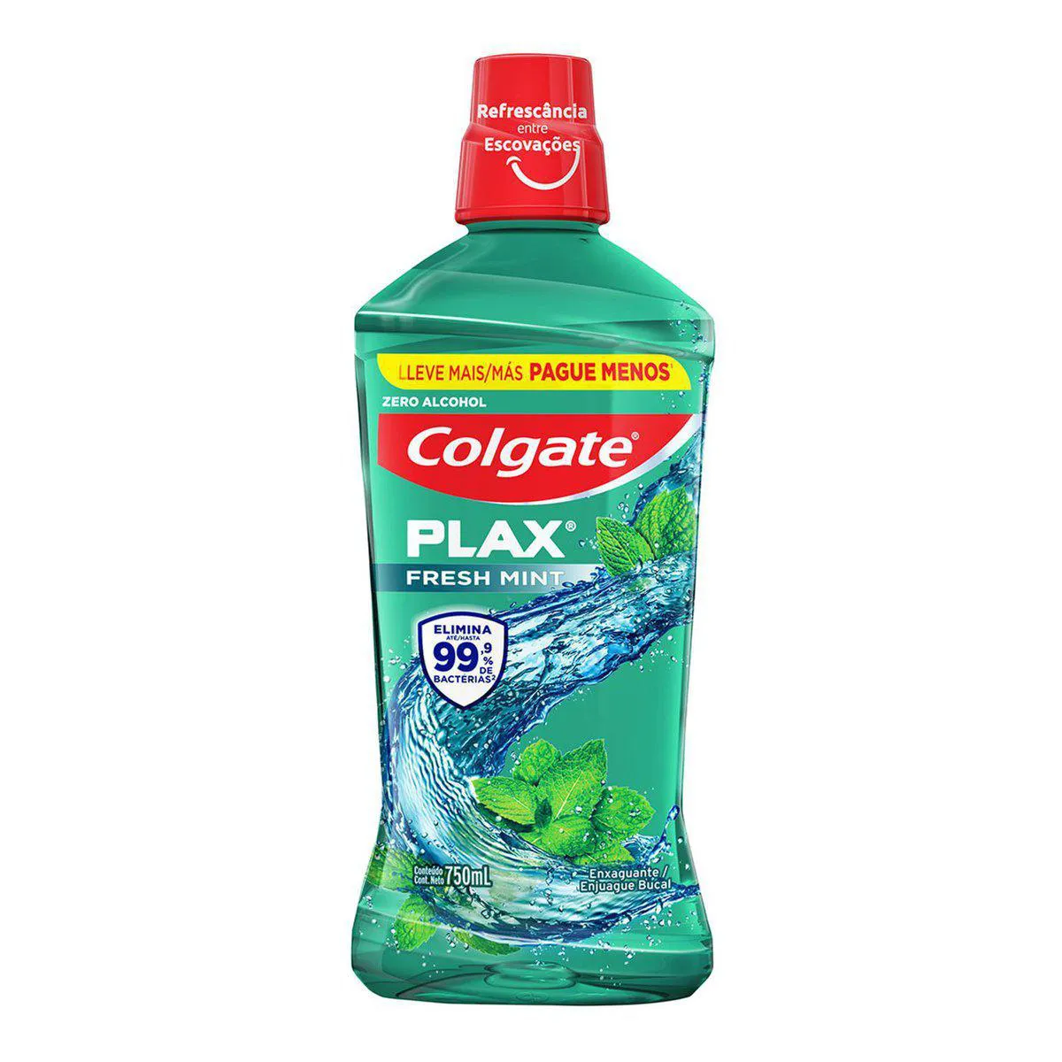 Enxaguante Bucal Sem Álcool Colgate Plax Fresh Mint 750ml