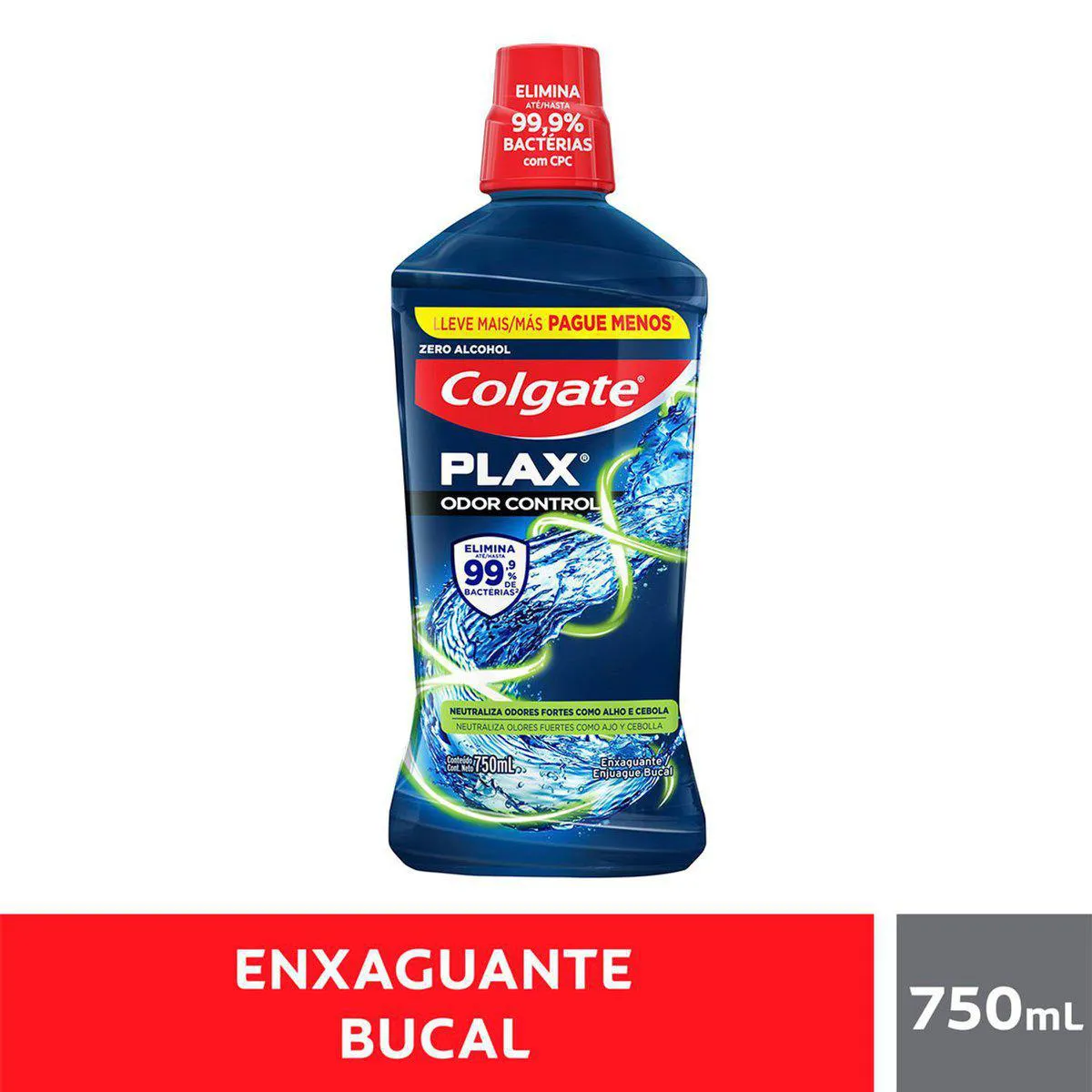 Enxaguante Bucal Sem Álcool Colgate Plax Odor Control 750ml