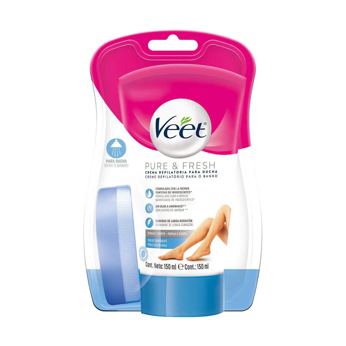 Creme Depilatório para Banho Veet Pure & Fresh 150ml