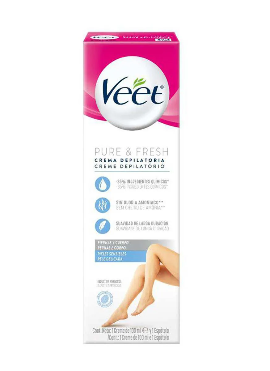 Creme Depilatório Veet Pure & Fresh Pele Sensível 100ml