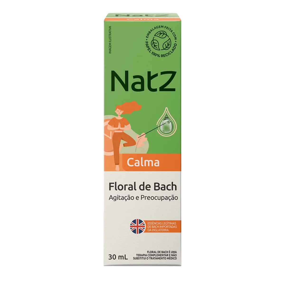 Floral de Bach Natz Calma para Agitação e Preocupação 30ml