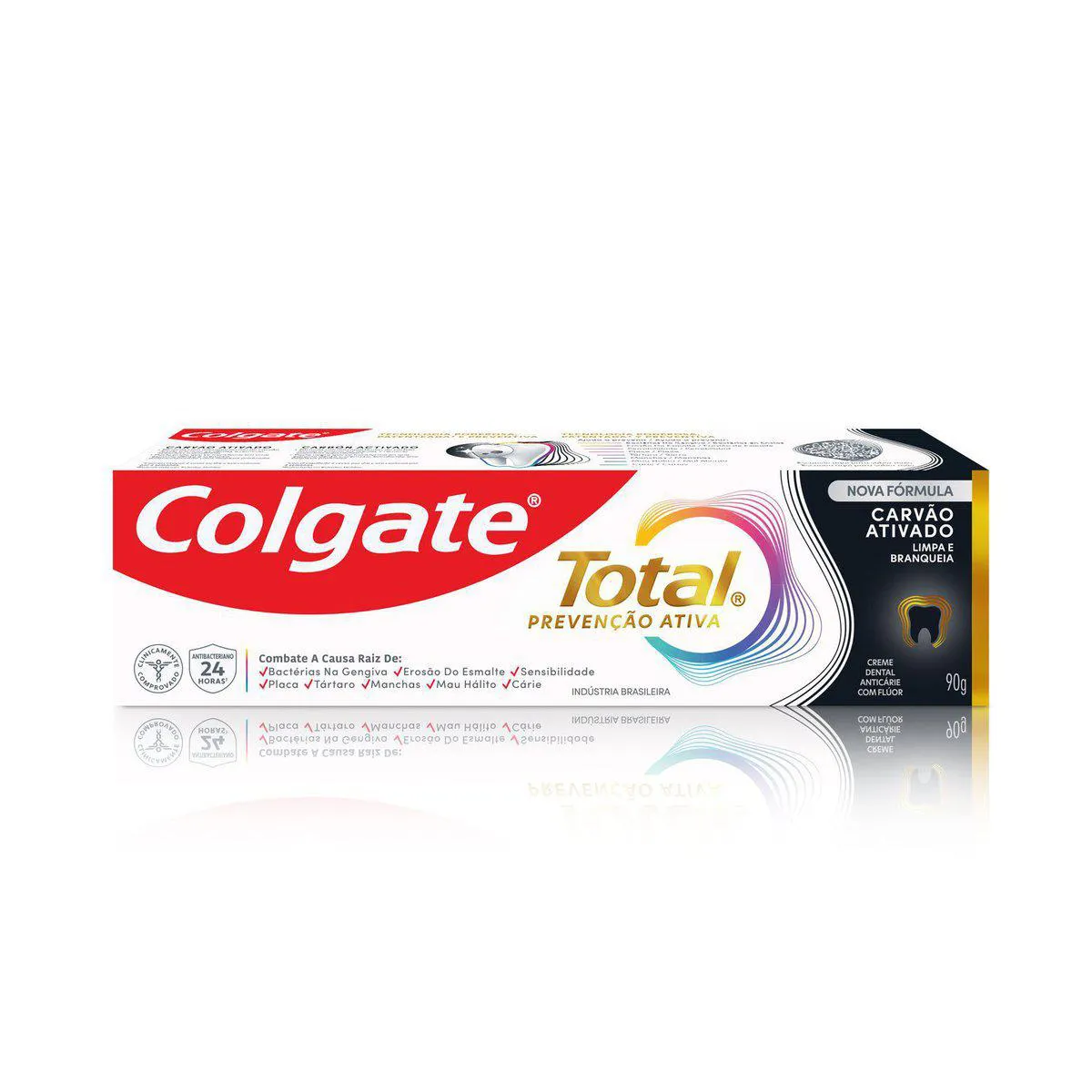 Creme Dental Colgate Total Carvão Ativado 90g