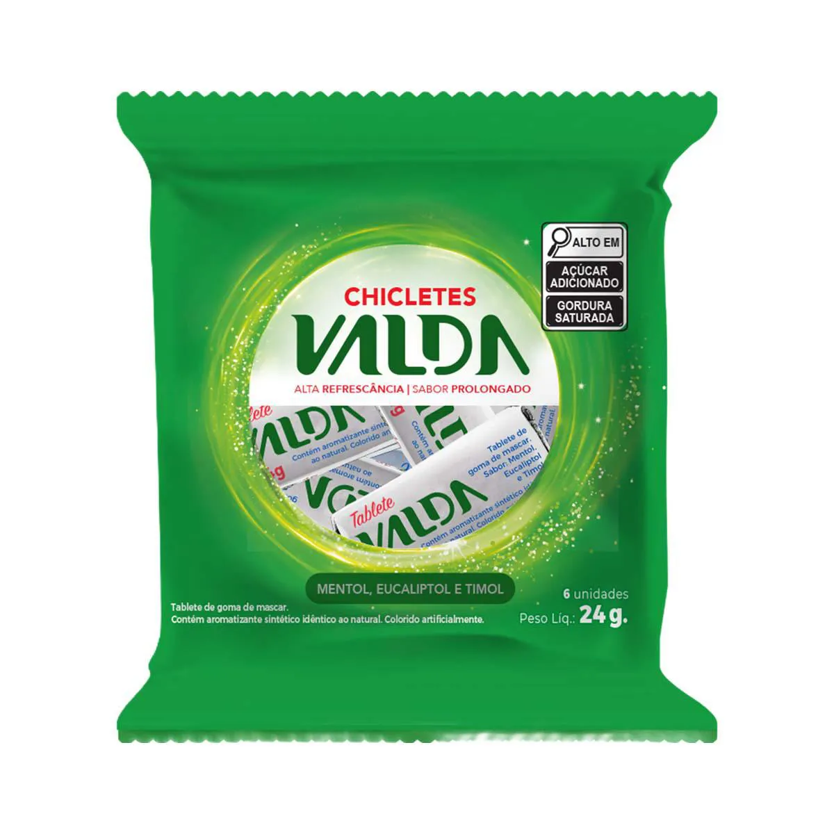 Chiclete Valda Classic Tablete 6 Unidades