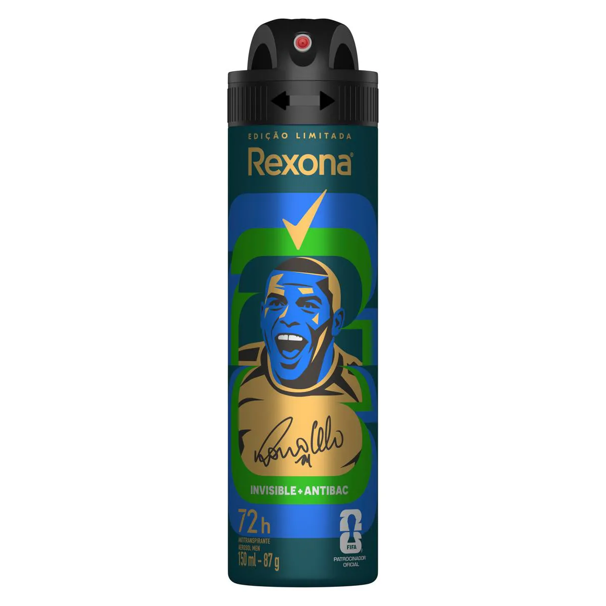 Desodorante Antitranspirante Aerosol Rexona Men Antibacterial + Invisible 72h 150ml