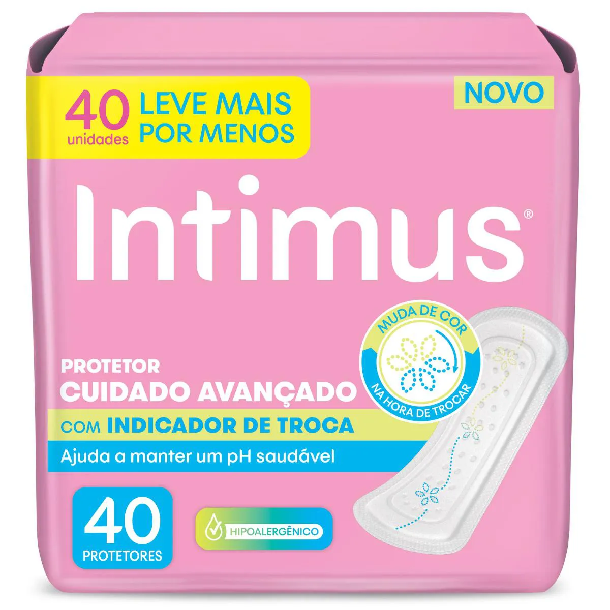 Protetor Diário Intimus com Indicação de Troca 40 unidades