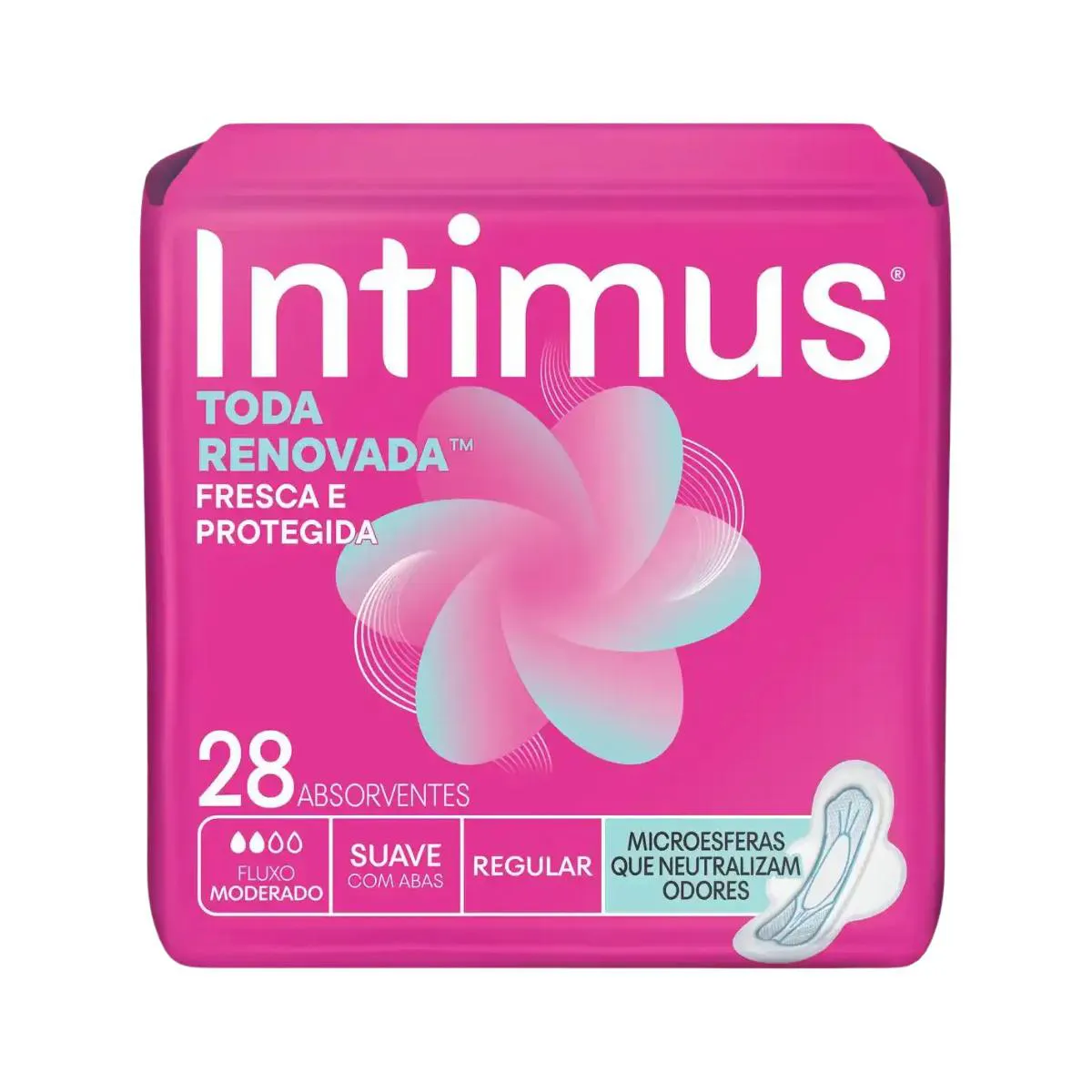 Absorvente Intimus Toda Protegida Com Abas 28 Unidades