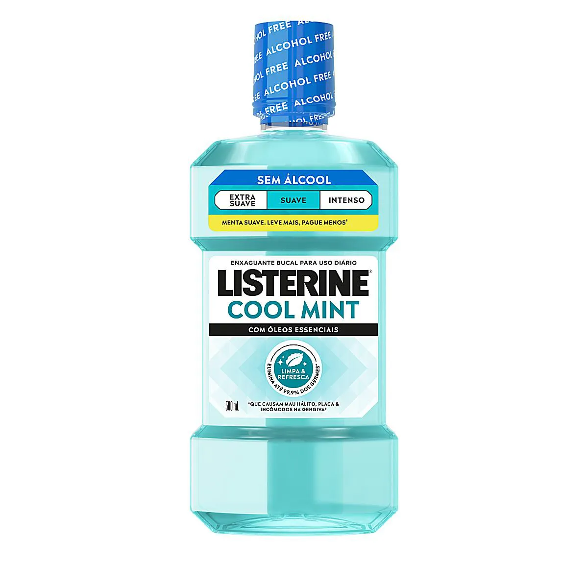 Enxaguante Bucal Antisséptico Listerine Cool Mint Suave Sem Álcool 500ml