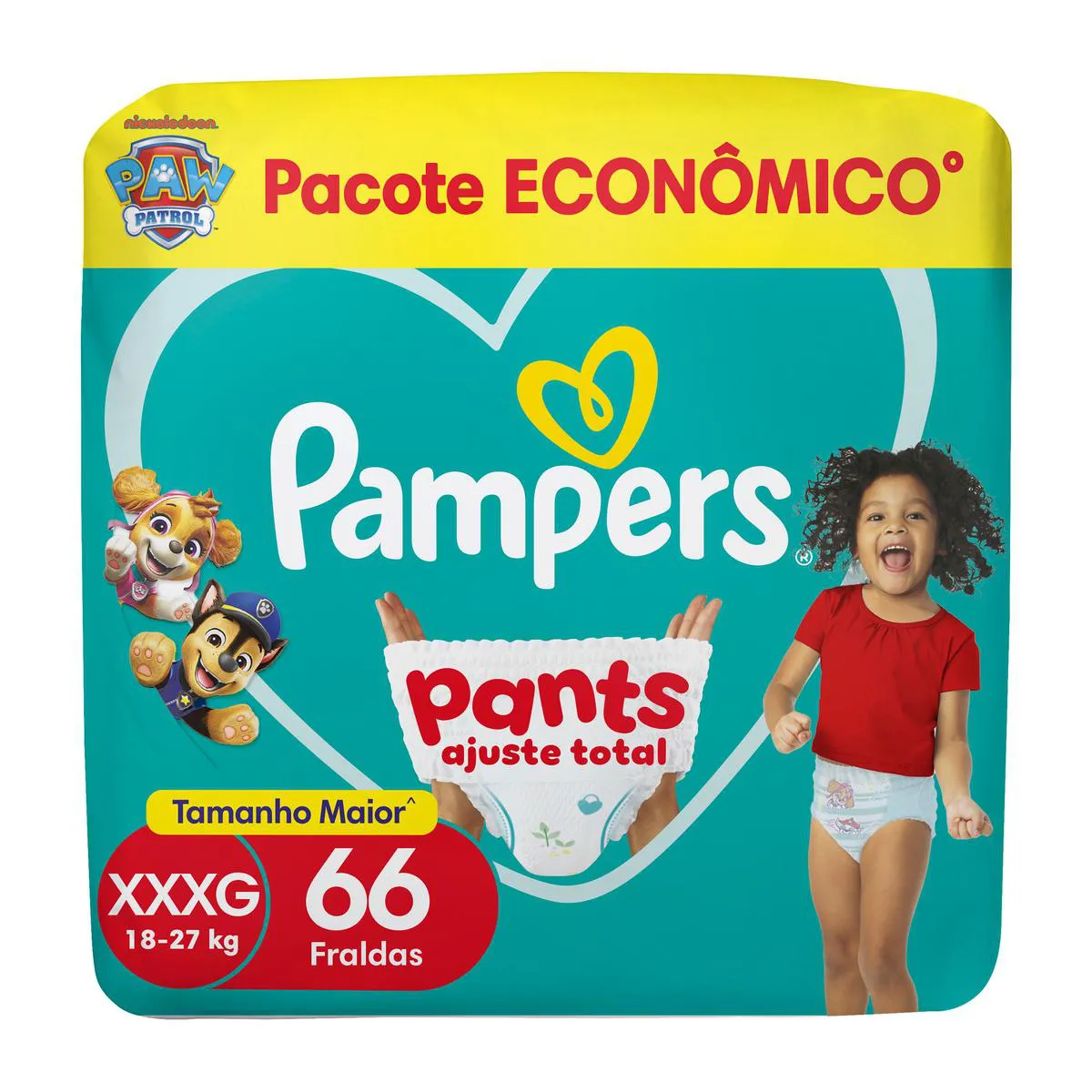 Fralda Calça Pampers Pants Ajuste Total XXXG 66 unidades
