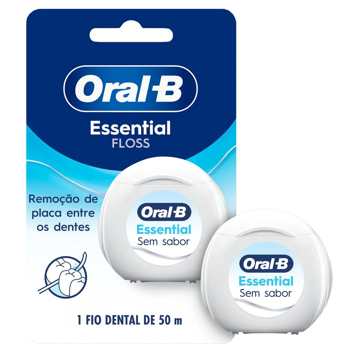 Fio Dental Oral-B Essential Floss Encerado com 50 metros