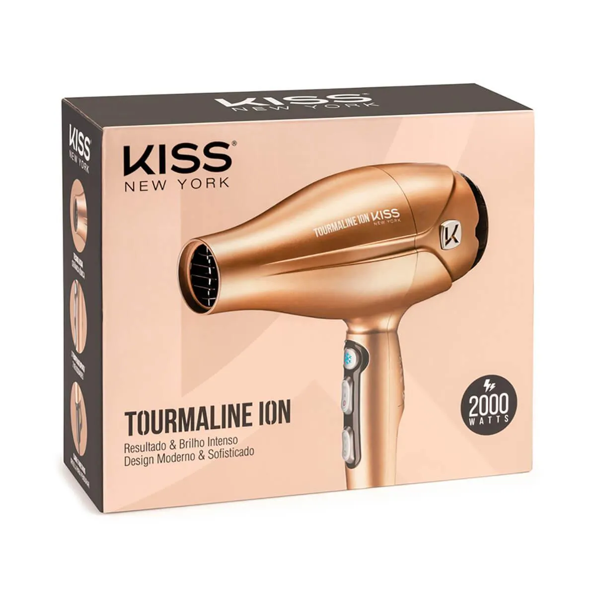 Secador de Cabelo Kiss New York Tourmaline Ion 2000W 220V 1 unidade