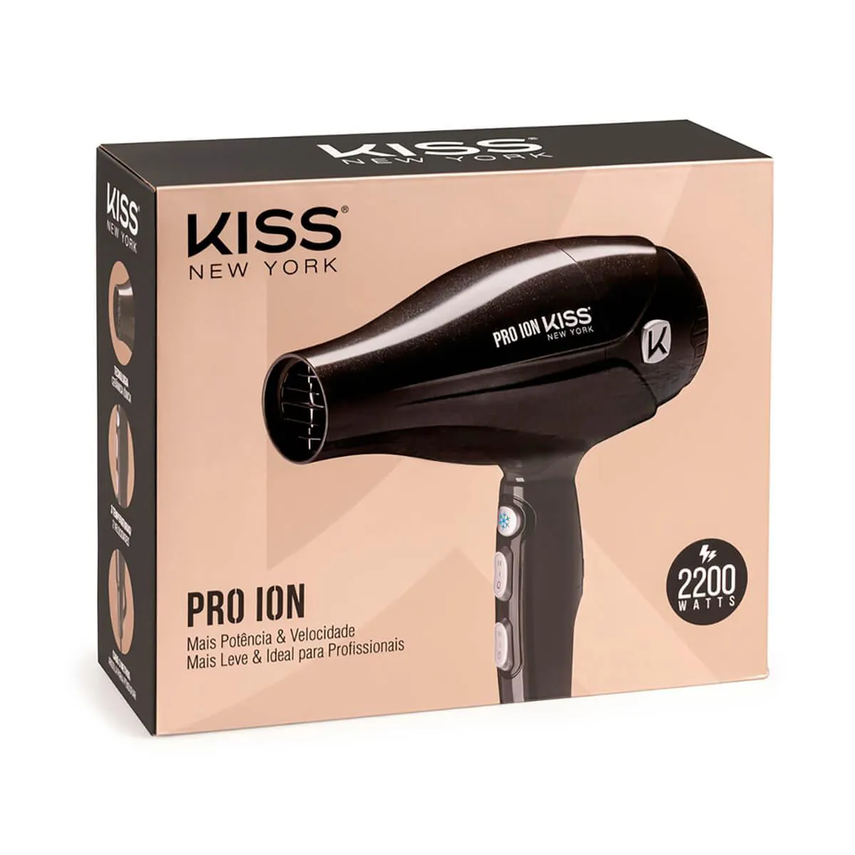 Secador de Cabelo Kiss New York Pro Ion 2200W 127V 1 unidade