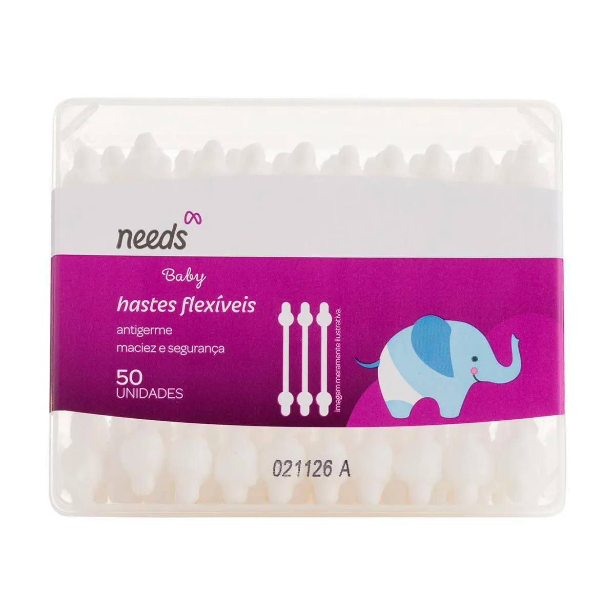 Hastes Flexíveis Needs Baby 50 unidades