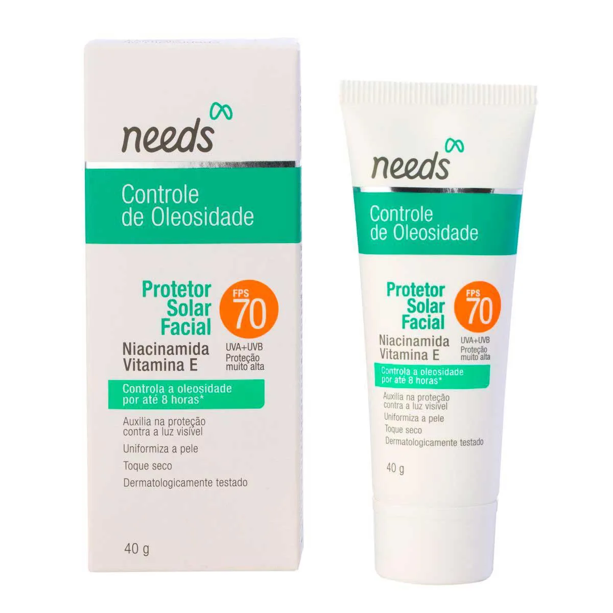 Protetor Solar Facial Needs Controle de Oleosidade FPS 70 40g