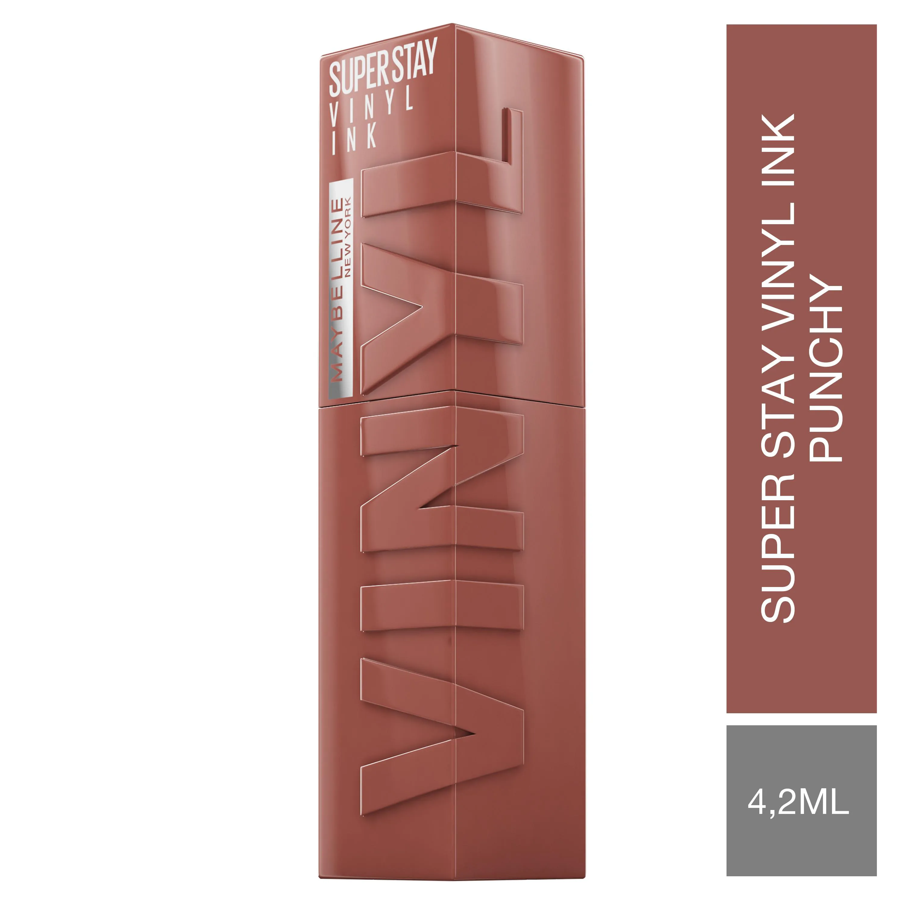 Batom Líquido Maybelline Superstay Vinyl Ink Efeito Espelhado 4,2ml - Punchy