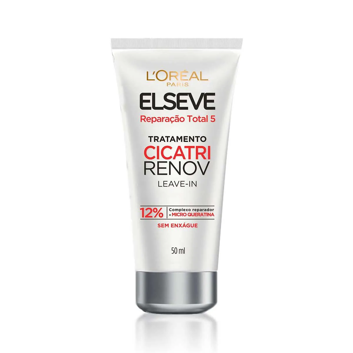 Leave-in Tratamento L'Oréal Paris Elseve Cicatri Renov Reparação Total 5 Reparação Instantânea Fio a Fio 50ml