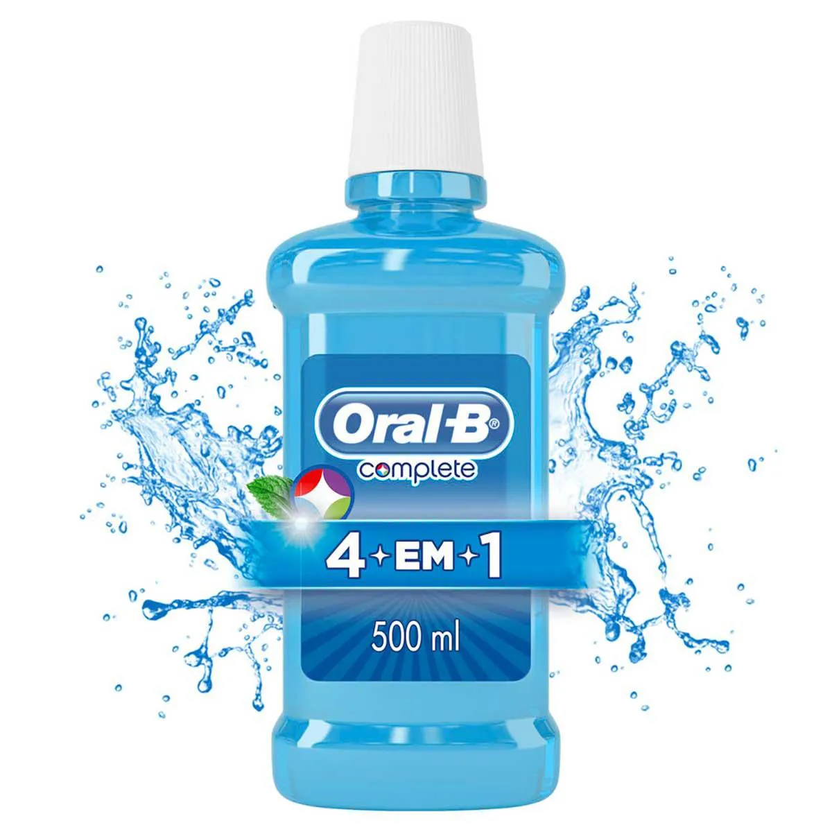 Enxaguante Antisséptico Bucal Oral-B Complete 4 em 1 Menta com 500ml