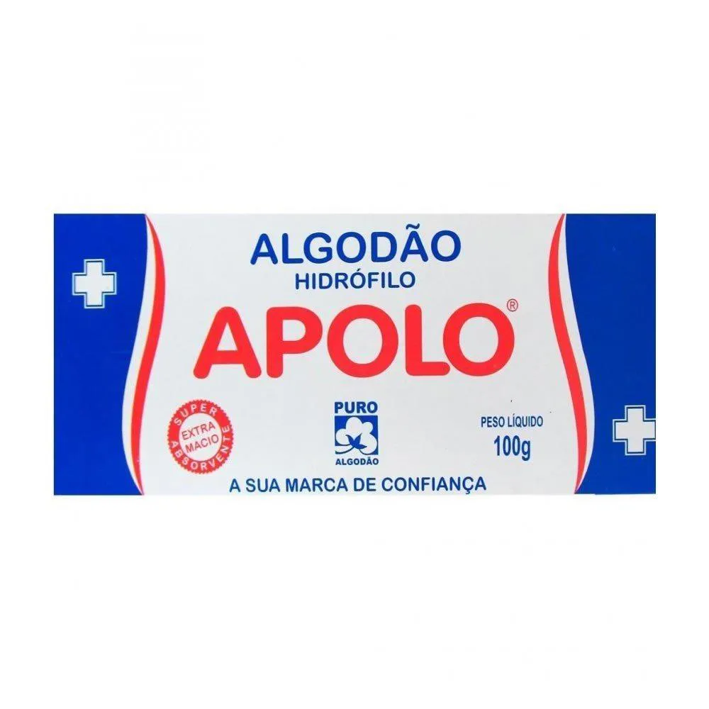 Algodão Apolo Caixa Hidrofilo 100g