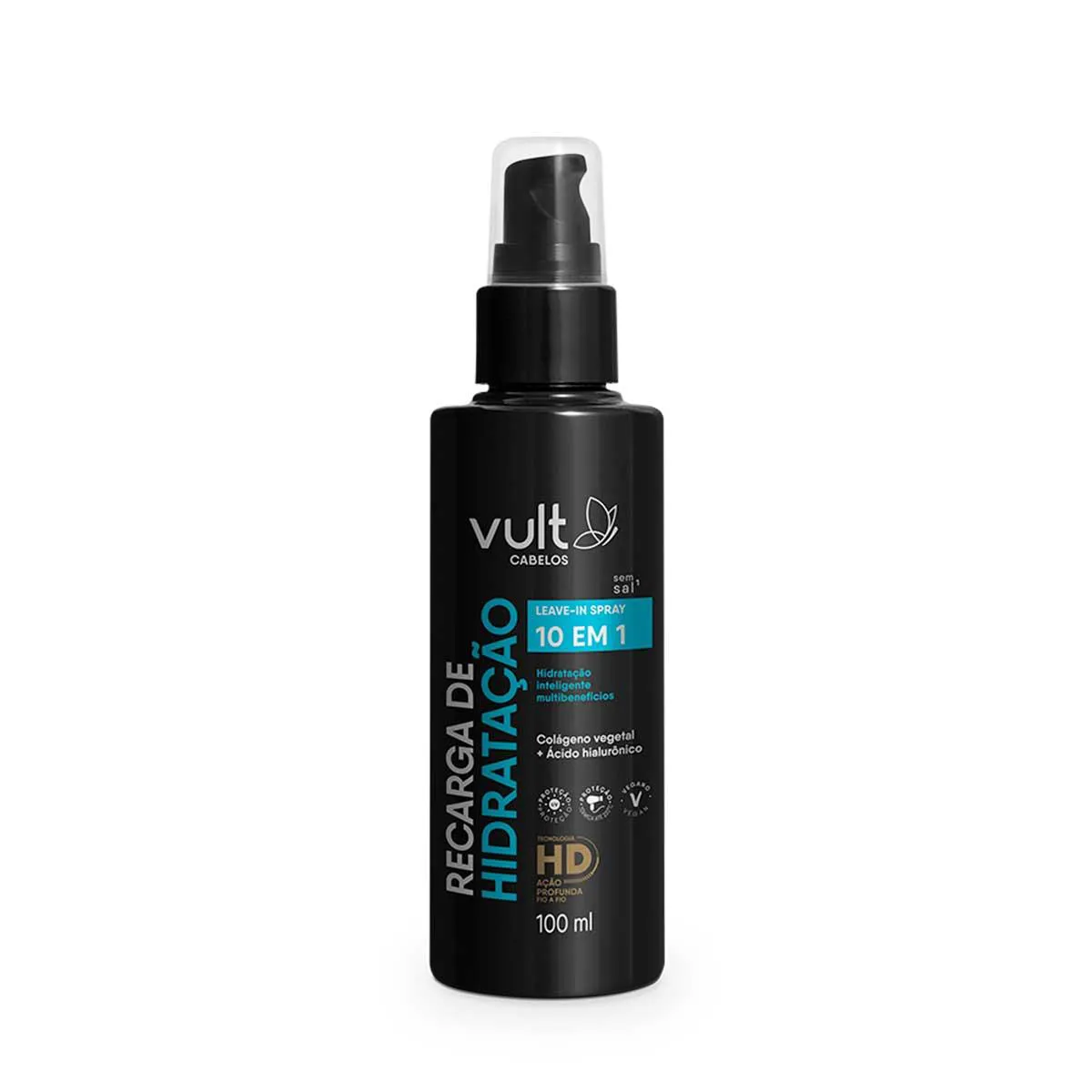Spray Leave-in Vult Cabelos Recarga de Hidratação 10 em 1 100ml