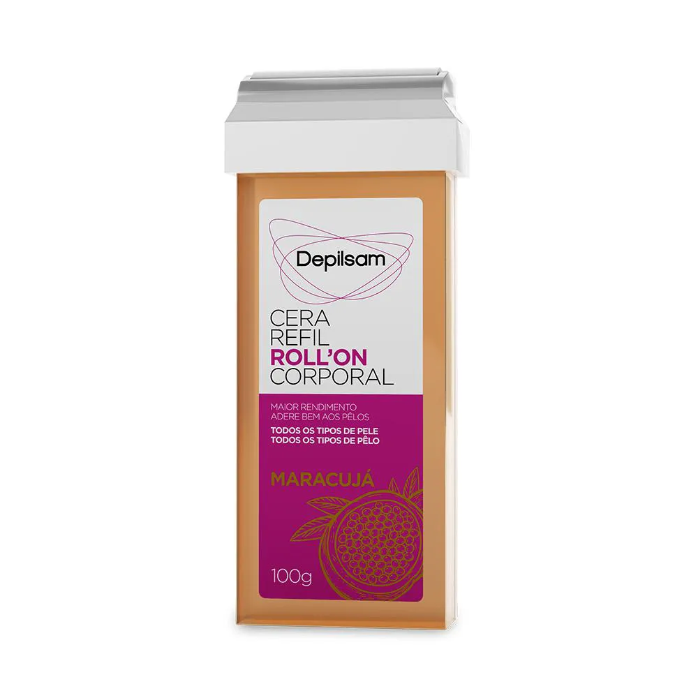 Cera Refil Roll-on Corporal Depilsam Maracujá 100g