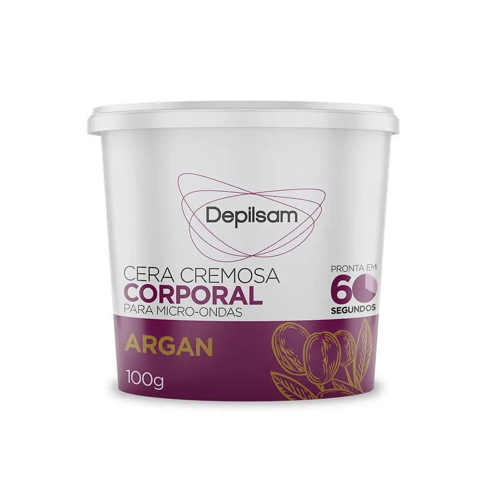 Cera Cremosa Depilsam de Micro-ondas Argan 100g
