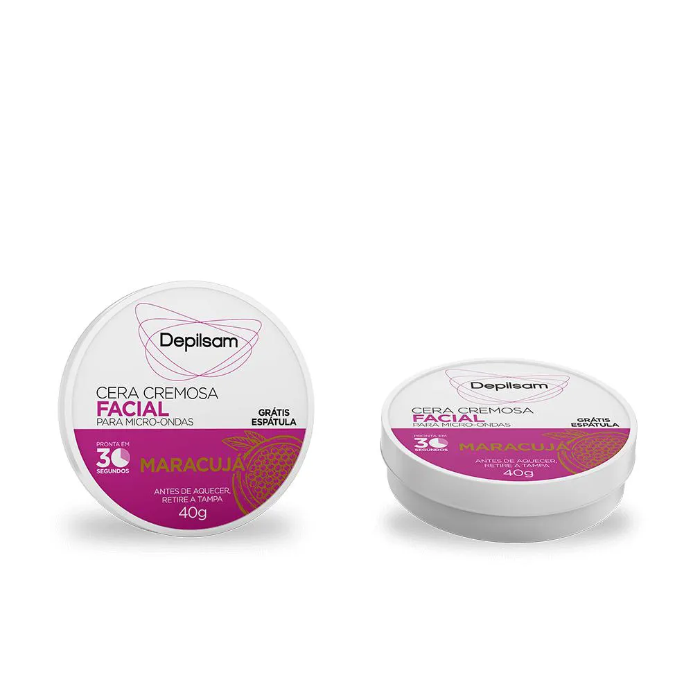 Cera Cremosa Facial Depilsam de Micro-ondas Maracujá 40g