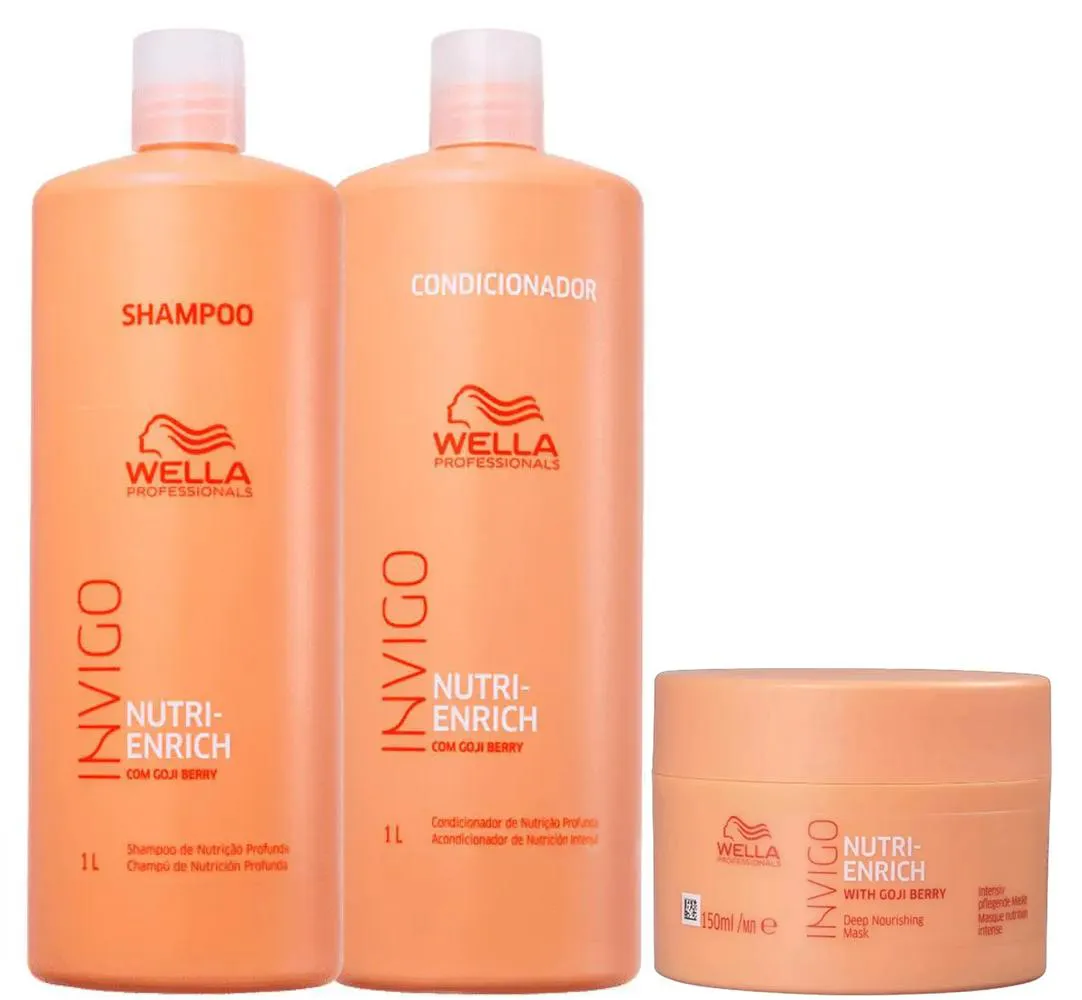 Wella Professionals Invigo Nutri-enrich Shampoo+condicionador 1l + Mascara 150ml