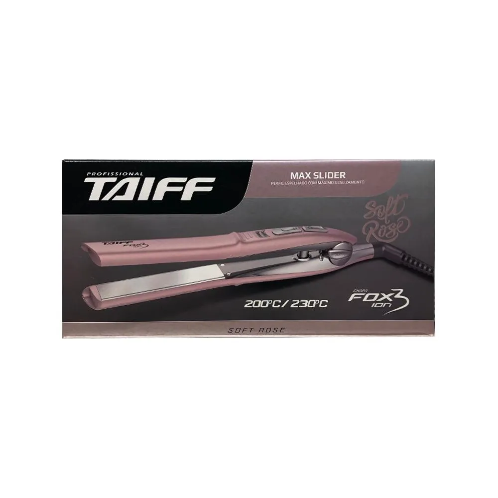 PRANCHA ALISADORA TAIFF FOX ÍON 3 ROSE 230C° BIVOLT