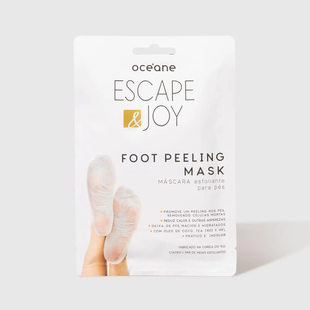 máscara esfoliante para pés com óleo de coco - foot peeling mask 1 par