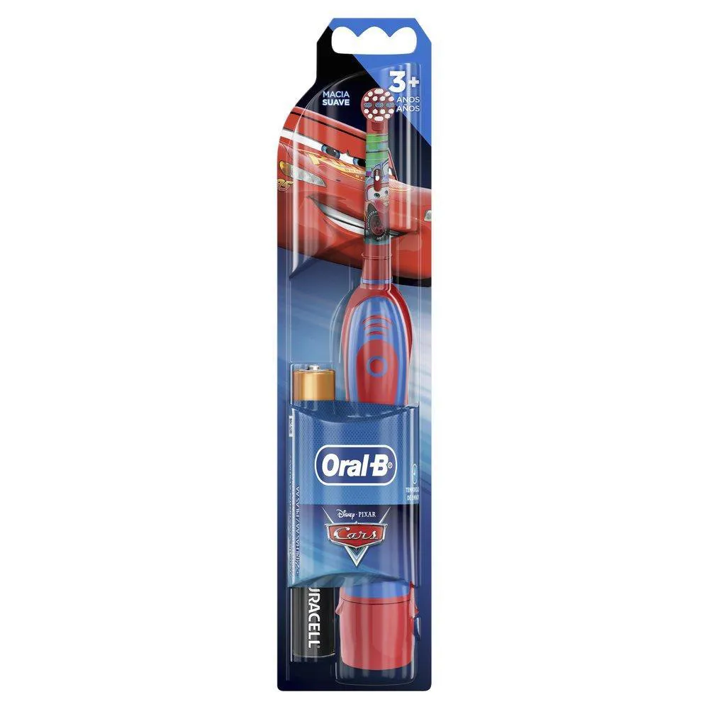 Escova Elétrica Oral-B Disney Pixar Cars + 2 Pilhas Aa