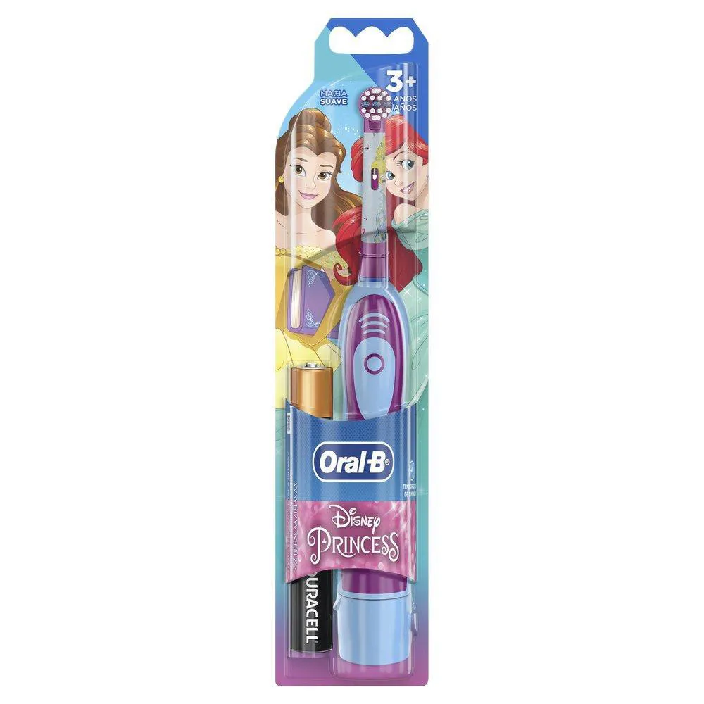 Escova Elétrica Oral-B Disney Princess + 2 Pilhas Aa