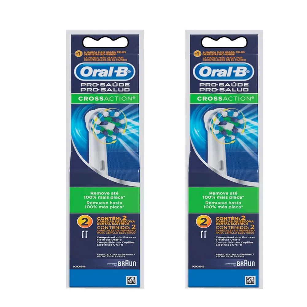 Kit Refil Escova Elétrica Oral-B Cross Action Leve 4 Pague 2