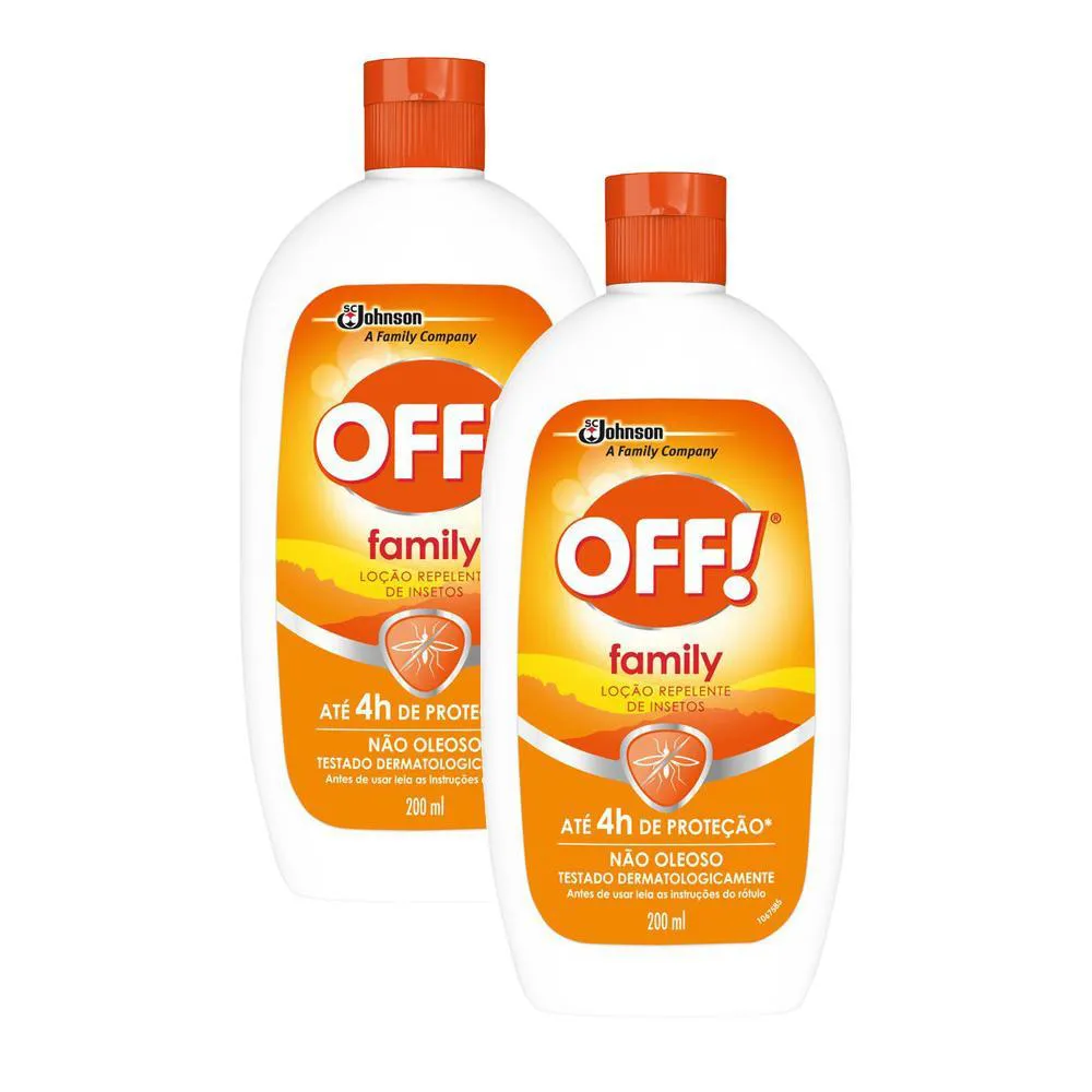 Kit 2 Repelente de Insetos Off! Loção Family 200ml
