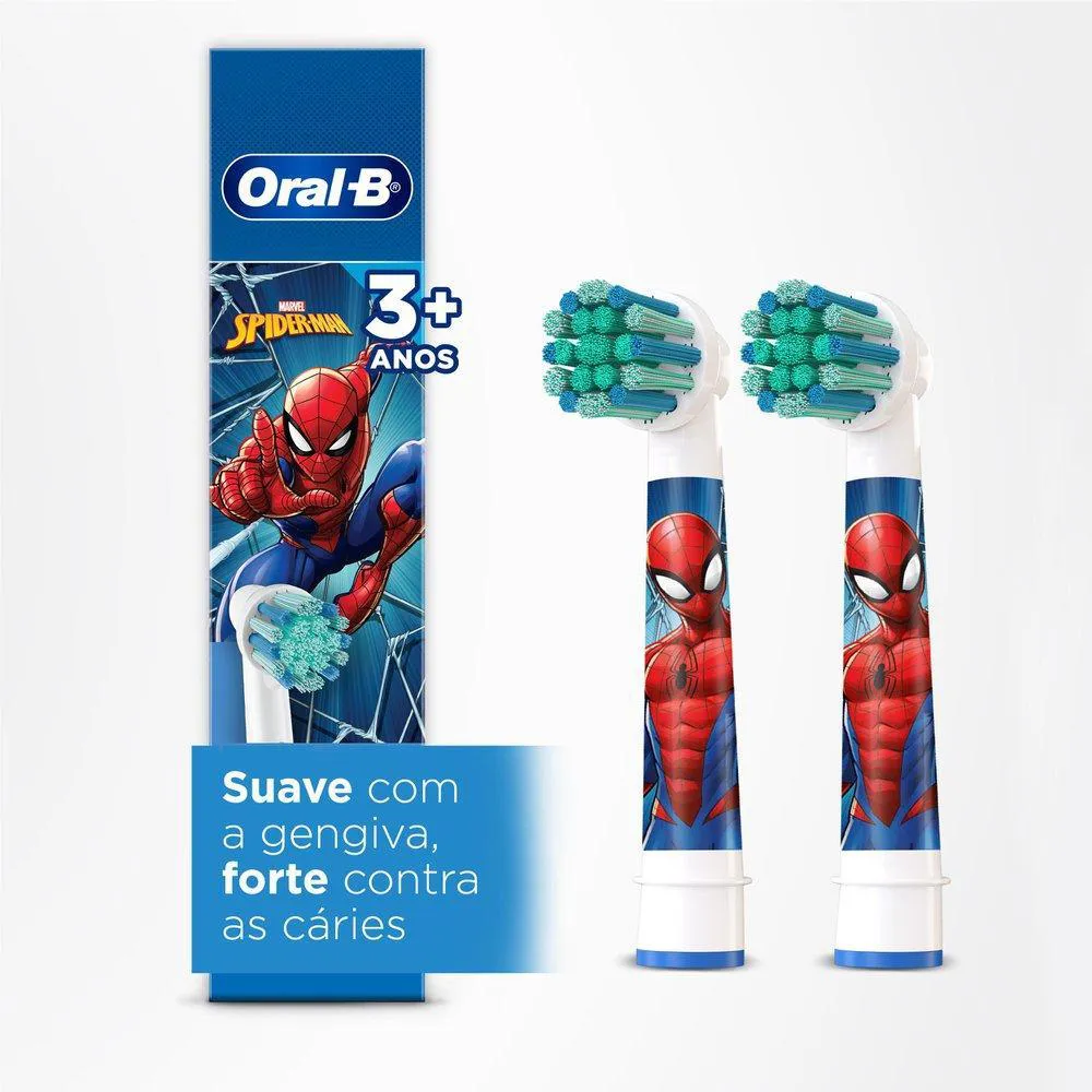 Refis para Escova Elétrica Oral-B Spiderman 2 unidades